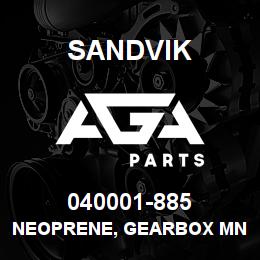 040001-885 Sandvik NEOPRENE, GEARBOX MNT ISOLATOR | AGA Parts