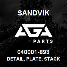 040001-893 Sandvik DETAIL, PLATE, STACKER MNT | AGA Parts