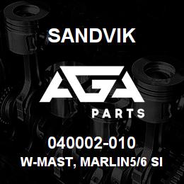 040002-010 Sandvik W-MAST, MARLIN5/6 SINGLE | AGA Parts