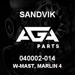 040002-014 Sandvik W-MAST, MARLIN 4 | AGA Parts