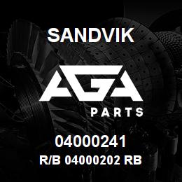 04000241 Sandvik R/B 04000202 RB | AGA Parts