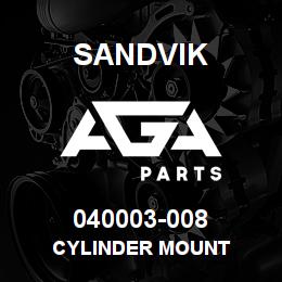 040003-008 Sandvik CYLINDER MOUNT | AGA Parts