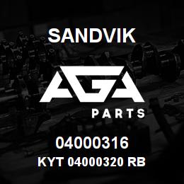 04000316 Sandvik KYT 04000320 RB | AGA Parts