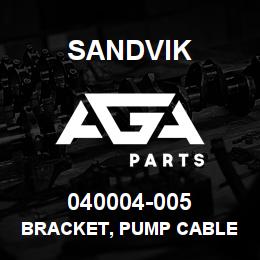 040004-005 Sandvik BRACKET, PUMP CABLE | AGA Parts