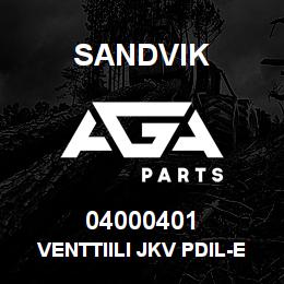 04000401 Sandvik VENTTIILI JKV PDIL-E-3 | AGA Parts