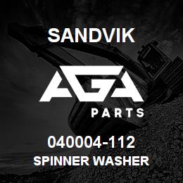 040004-112 Sandvik SPINNER WASHER | AGA Parts