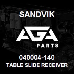040004-140 Sandvik TABLE SLIDE RECEIVER A | AGA Parts