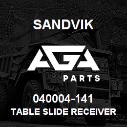 040004-141 Sandvik TABLE SLIDE RECEIVER B | AGA Parts