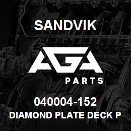 040004-152 Sandvik DIAMOND PLATE DECK PIECE | AGA Parts