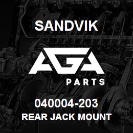 040004-203 Sandvik REAR JACK MOUNT | AGA Parts