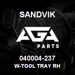 040004-237 Sandvik W-TOOL TRAY RH | AGA Parts