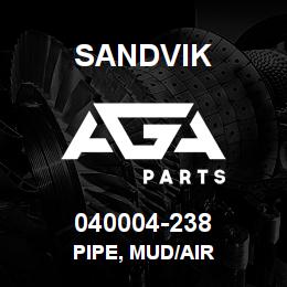 040004-238 Sandvik PIPE, MUD/AIR | AGA Parts