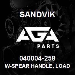 040004-258 Sandvik W-SPEAR HANDLE, LOADER | AGA Parts