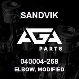 040004-268 Sandvik ELBOW, MODIFIED | AGA Parts