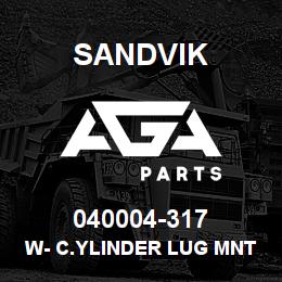 040004-317 Sandvik W- C.YLINDER LUG MNT | AGA Parts