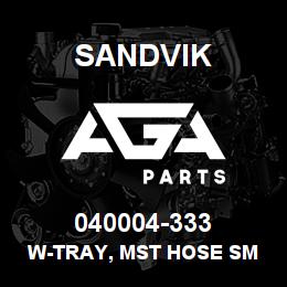 040004-333 Sandvik W-TRAY, MST HOSE SM MRLN5/6 | AGA Parts