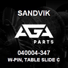 040004-347 Sandvik W-PIN, TABLE SLIDE CYL | AGA Parts