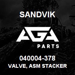 040004-378 Sandvik VALVE, ASM STACKER | AGA Parts