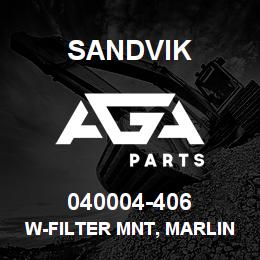 040004-406 Sandvik W-FILTER MNT, MARLIN | AGA Parts