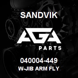 040004-449 Sandvik W-JIB ARM FLY | AGA Parts