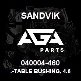 040004-460 Sandvik .-TABLE BUSHING, 4.63 RD | AGA Parts