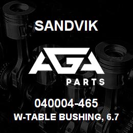 040004-465 Sandvik W-TABLE BUSHING, 6.75 RD REAR | AGA Parts
