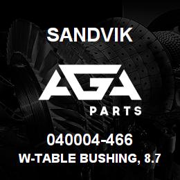 040004-466 Sandvik W-TABLE BUSHING, 8.75 RD REAR | AGA Parts
