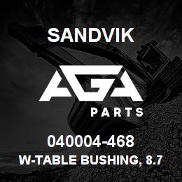 040004-468 Sandvik W-TABLE BUSHING, 8.75 FRONT | AGA Parts
