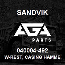 040004-492 Sandvik W-REST, CASING HAMMER | AGA Parts
