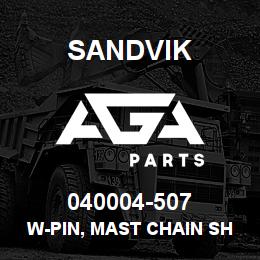 040004-507 Sandvik W-PIN, MAST CHAIN SHEAVE | AGA Parts