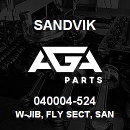 040004-524 Sandvik W-JIB, FLY SECT, SANDLINE | AGA Parts