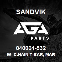 040004-532 Sandvik W- C.HAIN T-BAR, MARLIN 6 | AGA Parts