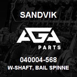 040004-568 Sandvik W-SHAFT, BAIL SPINNER | AGA Parts