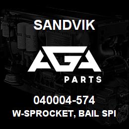 040004-574 Sandvik W-SPROCKET, BAIL SPINNER | AGA Parts
