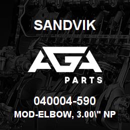 040004-590 Sandvik MOD-ELBOW, 3.00" NPT | AGA Parts