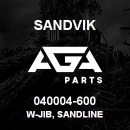 040004-600 Sandvik W-JIB, SANDLINE | AGA Parts