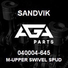 040004-645 Sandvik M-UPPER SWIVEL SPUD | AGA Parts