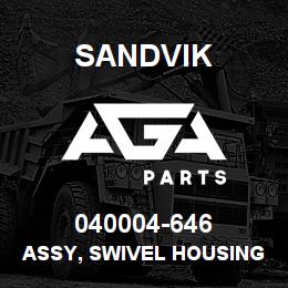 040004-646 Sandvik ASSY, SWIVEL HOUSING-NUT | AGA Parts