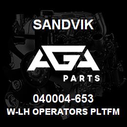 040004-653 Sandvik W-LH OPERATORS PLTFM MRLN EXTN | AGA Parts