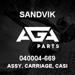 040004-669 Sandvik ASSY. CARRIAGE, CASING HAMMER | AGA Parts