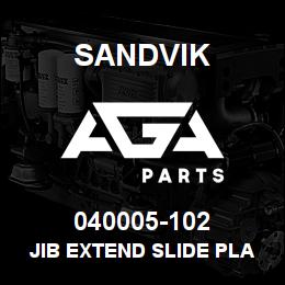 040005-102 Sandvik JIB EXTEND SLIDE PLATE | AGA Parts