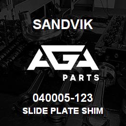 040005-123 Sandvik SLIDE PLATE SHIM | AGA Parts