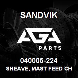 040005-224 Sandvik SHEAVE, MAST FEED CHAIN | AGA Parts