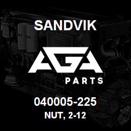 040005-225 Sandvik NUT, 2-12 | AGA Parts