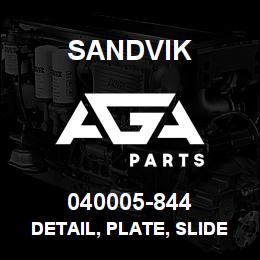 040005-844 Sandvik DETAIL, PLATE, SLIDE GUIDE | AGA Parts