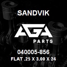 040005-856 Sandvik FLAT .25 X 3.00 X 24.50" | AGA Parts