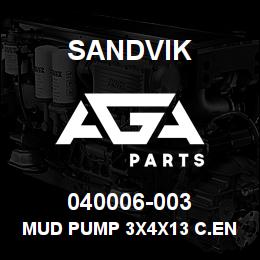 040006-003 Sandvik MUD PUMP 3X4X13 C.ENTRIFUGAL | AGA Parts