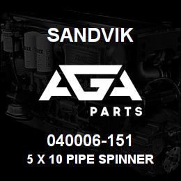 040006-151 Sandvik 5 X 10 PIPE SPINNER CYLINDER | AGA Parts