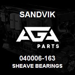 040006-163 Sandvik SHEAVE BEARINGS | AGA Parts