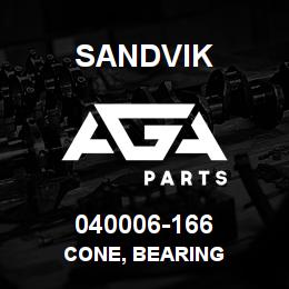 040006-166 Sandvik CONE, BEARING | AGA Parts